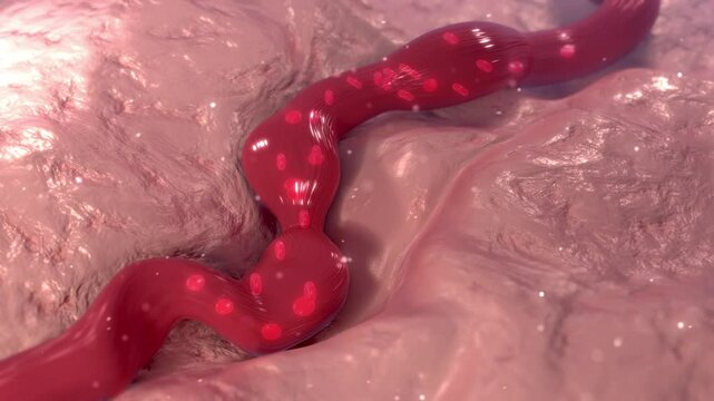 Closeup View of Varicose Vein Formation