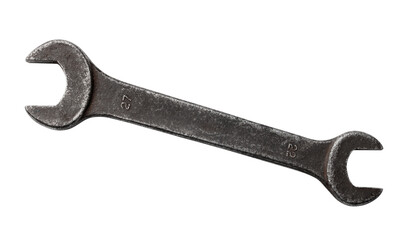 Side view of old double open end wrench