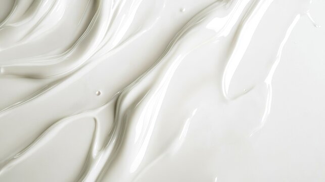 Smooth, creamy, white cosmetic texture