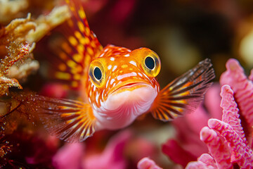 Obraz premium Generative AI image of vibrant coral reef underwater landscape near tropical island with sun rays