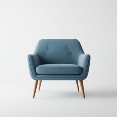 Fototapeta premium purple armchair isolated on white background