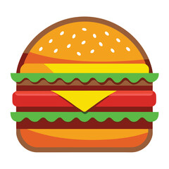 American hamburgers set vector design clipart on white background