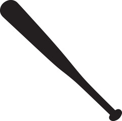 Baseball bat silhouette icon vector illustration