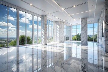 Luxurious White Marble Interior Design