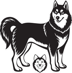 vector illustration of a dog breed