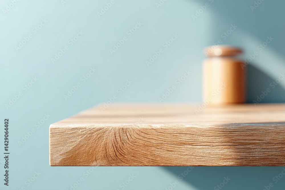 Poster minimalistic photo of empty desk featuring clear unobstructed surface provides ample copy space
