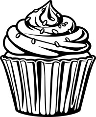 Delicious Swirled Cupcake With Sprinkles A Sweet Treat