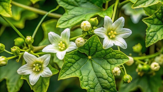 White Bryony Plant Closeup, Nature Photography