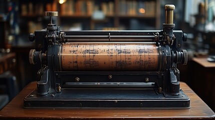 Mimeograph machines produced copies of documents by forcing ink through a stencil