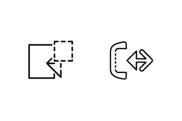 Import Export Outline Icons For Data Transfer And Communication Interface Design