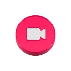 record video button 3d rendering