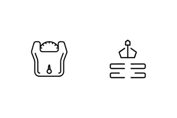 Minimalist Outline Icons For Weight Loss Diet And Personalized Nutrition Plans