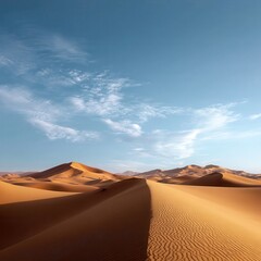 Sand dunes in the Sahara Desert, Merzouga, Morocco.