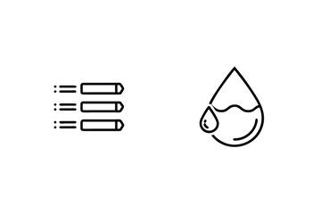 Streamline And Water Drop Iconography Representing Productivity And Hydration Concepts