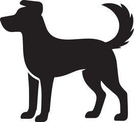 Dog silhouette Vector | Minimalist & Trendy Dog Silhouette Design | Unique & Stylish Dog Artwork for Vector design