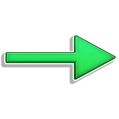 Bright Green Arrow Icon for Direction, Navigation, and Design Projects