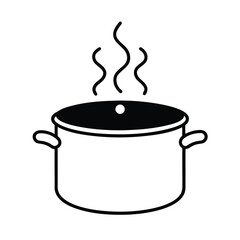 cooking pot vector illustration
