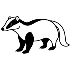 Modern Badger Line Work Design