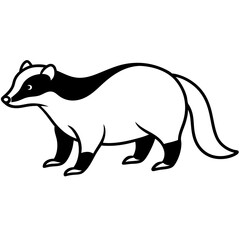 Modern Badger Line Work Design