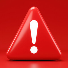 bright red triangular warning sign with exclamation mark, symbolizing caution and alertness. This conveys sense of urgency and importance