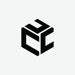 237 a rectangle polygon hexagon shape alphabet word letter geometric educational learning logo U C C