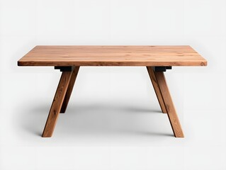 Fototapeta premium Wooden dining table with modern functional design