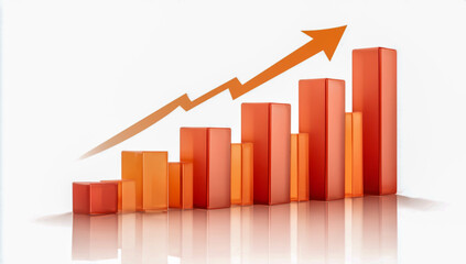 business graph with arrow