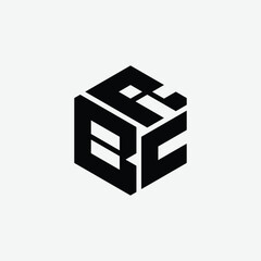242 a rectangle polygon hexagon shape alphabet word letter geometric educational learning logo R B C