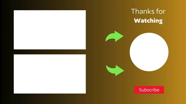 YouTube End Screen Template | Subscribe Outro Background for Video Editing