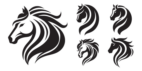 Tribal horse tattoo design vector art