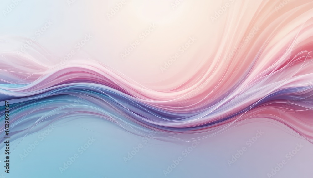 Poster dynamic colorful waves abstract artwork digital design visual art soft background creative perspecti