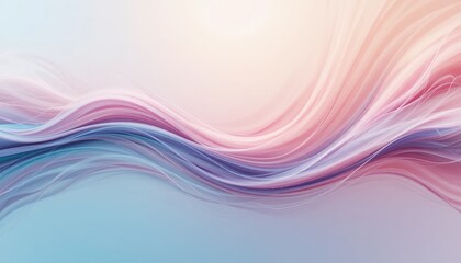 Fototapeta premium Dynamic colorful waves abstract artwork digital design visual art soft background creative perspective modern aesthetic for visual inspiration