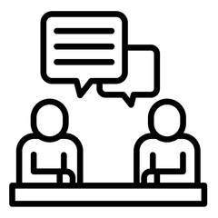 Client Meeting  Icon Element For Design	