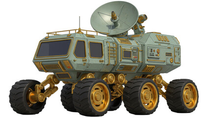 Isolated Detailed Futuristic Lunar Rover Vehicle © Nicolas