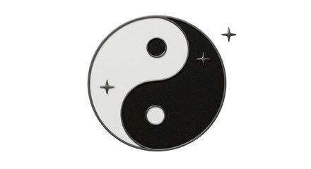 Isolated Yin Yang Symbol Balance Harmony