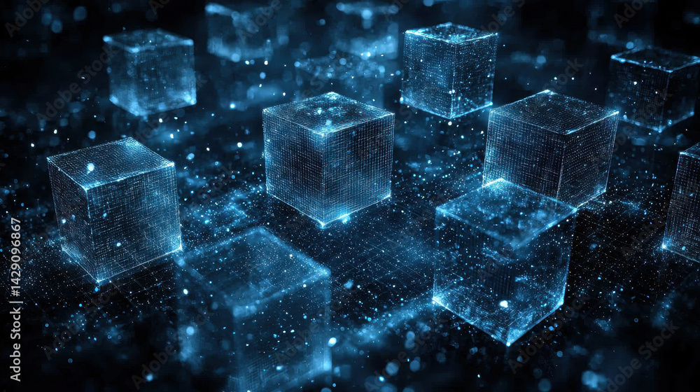 Poster innovative blockchain technology enhances data management and security in modern enterprises
