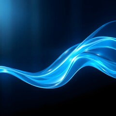 Obraz premium Neon Flow: Abstract Blue and Purple Light Waves