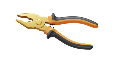 Isolated Golden Pliers