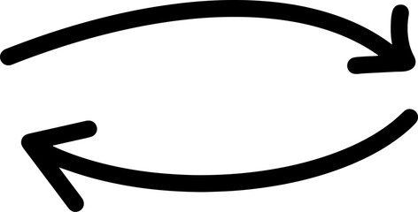 A set of two black vector arrows