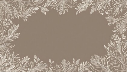 Floral decorative border design elegant background graphic art neutral tones top-down view nature-inspired aesthetics for invitations