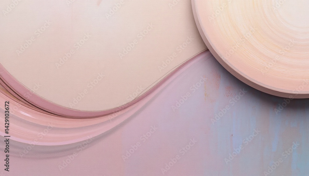 Poster elegant abstract art creation unique color palette digital artwork soft textures minimalist view con