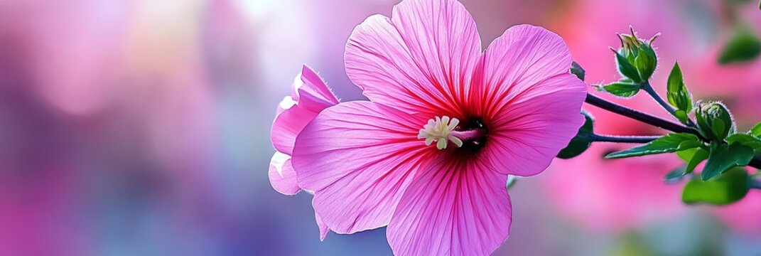 beautiful lavatera flower
