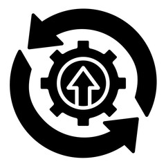 Process Improvement  Icon Element For Design	