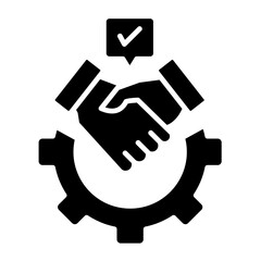 Strategic Partnership  Icon Element For Design	