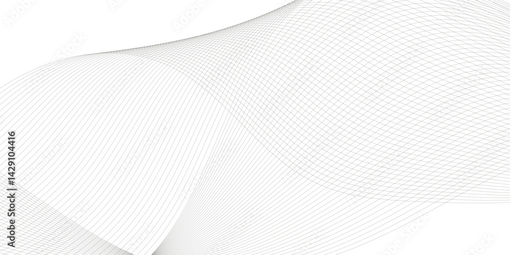 Poster abstract grey wavy lines background. digital frequency track equalizer. abstract frequency sound wav
