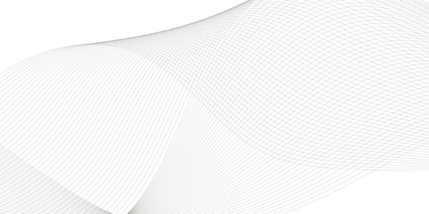 Abstract grey wavy lines background. Digital frequency track equalizer. Abstract frequency sound wave lines and technology curve lines background. Abstract background with business lines background.	