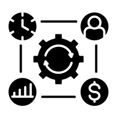 Resource Management  Icon Element For Design	