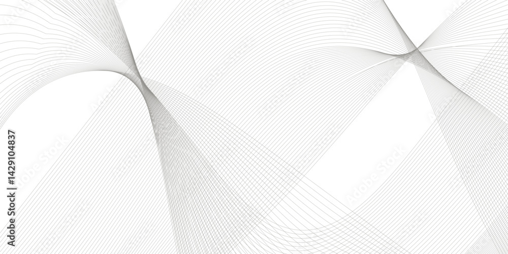 Poster abstract wavy curve lines background. abstract frequency sound wave lines and technology curve lines