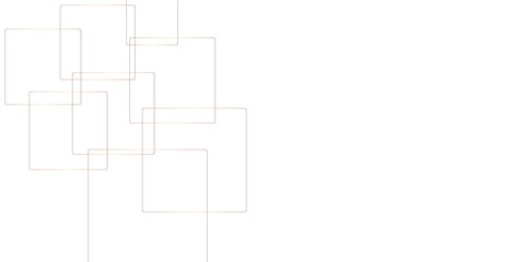 Abstract luxury golden geometric square and random lines on transparent background. Abstract golden lines pattern texture business background.