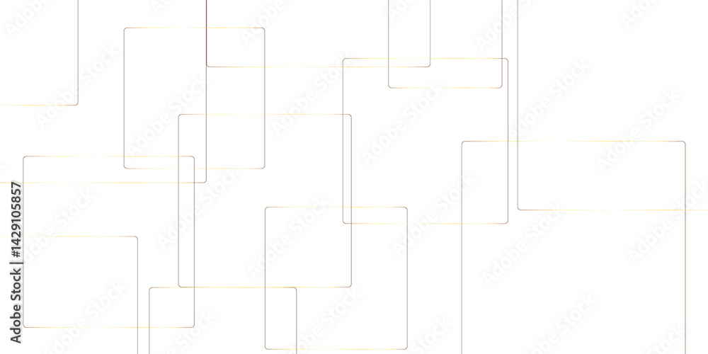 Aufkleber abstract luxury gold geometric random chaotic lines with many squares and triangles shape. seamless 